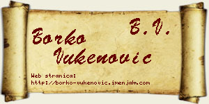 Borko Vukenović vizit kartica